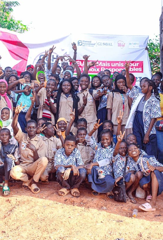 Community group of children and adults